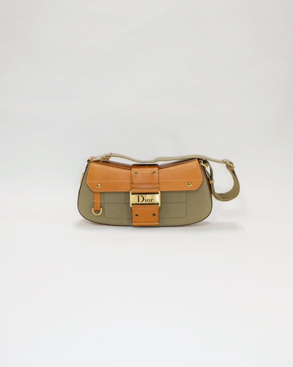 Dior Punk Street Chic Columbus Army Green Shoulder Bag