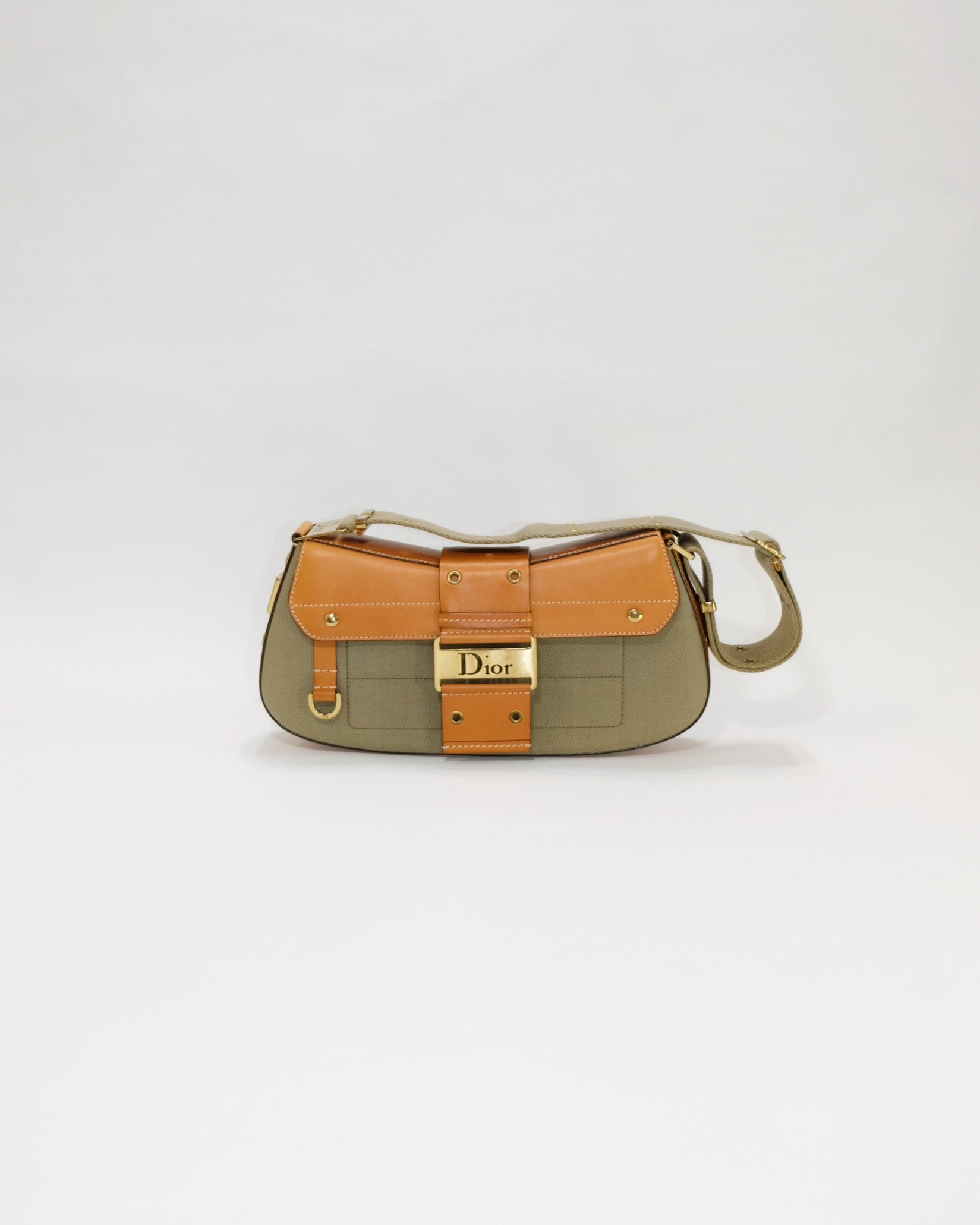 Dior Punk Street Chic Columbus Army Green Shoulder Bag