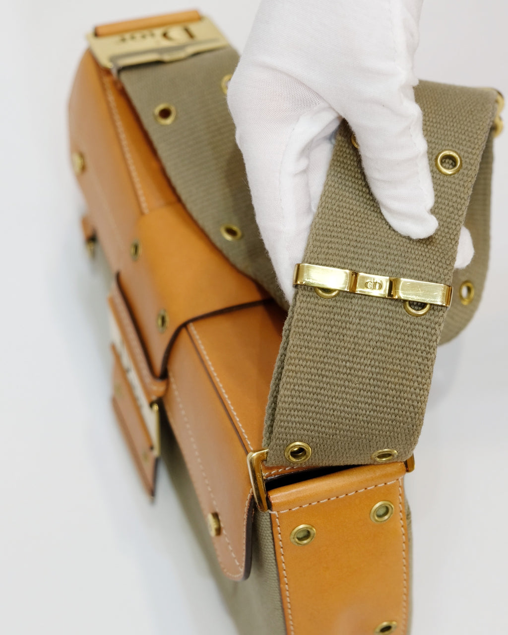 Dior Punk Street Chic Columbus Army Green Shoulder Bag