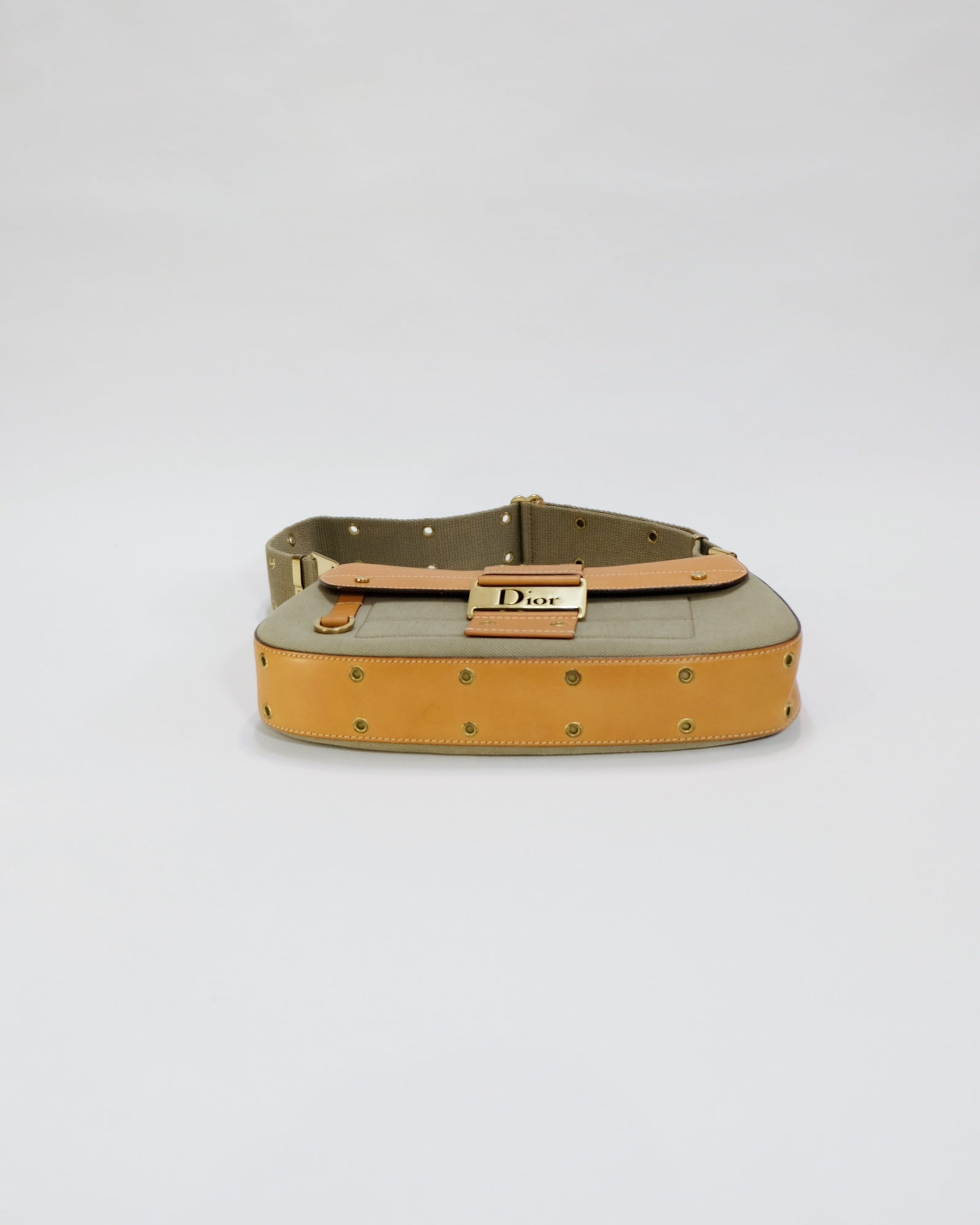 Dior Punk Street Chic Columbus Army Green Shoulder Bag
