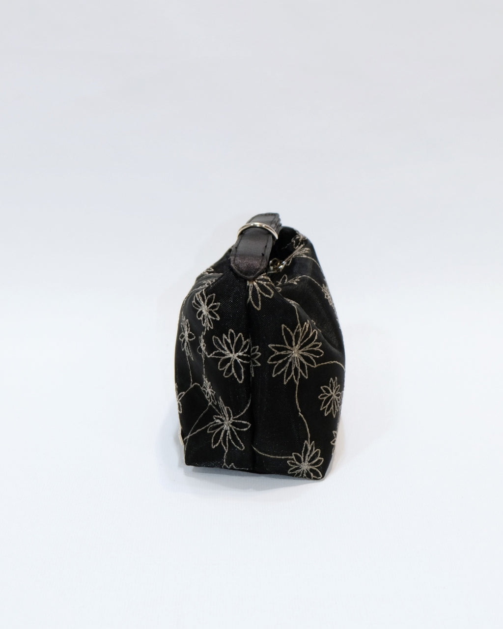 Givenchy Black Floral Embroidered Pouch