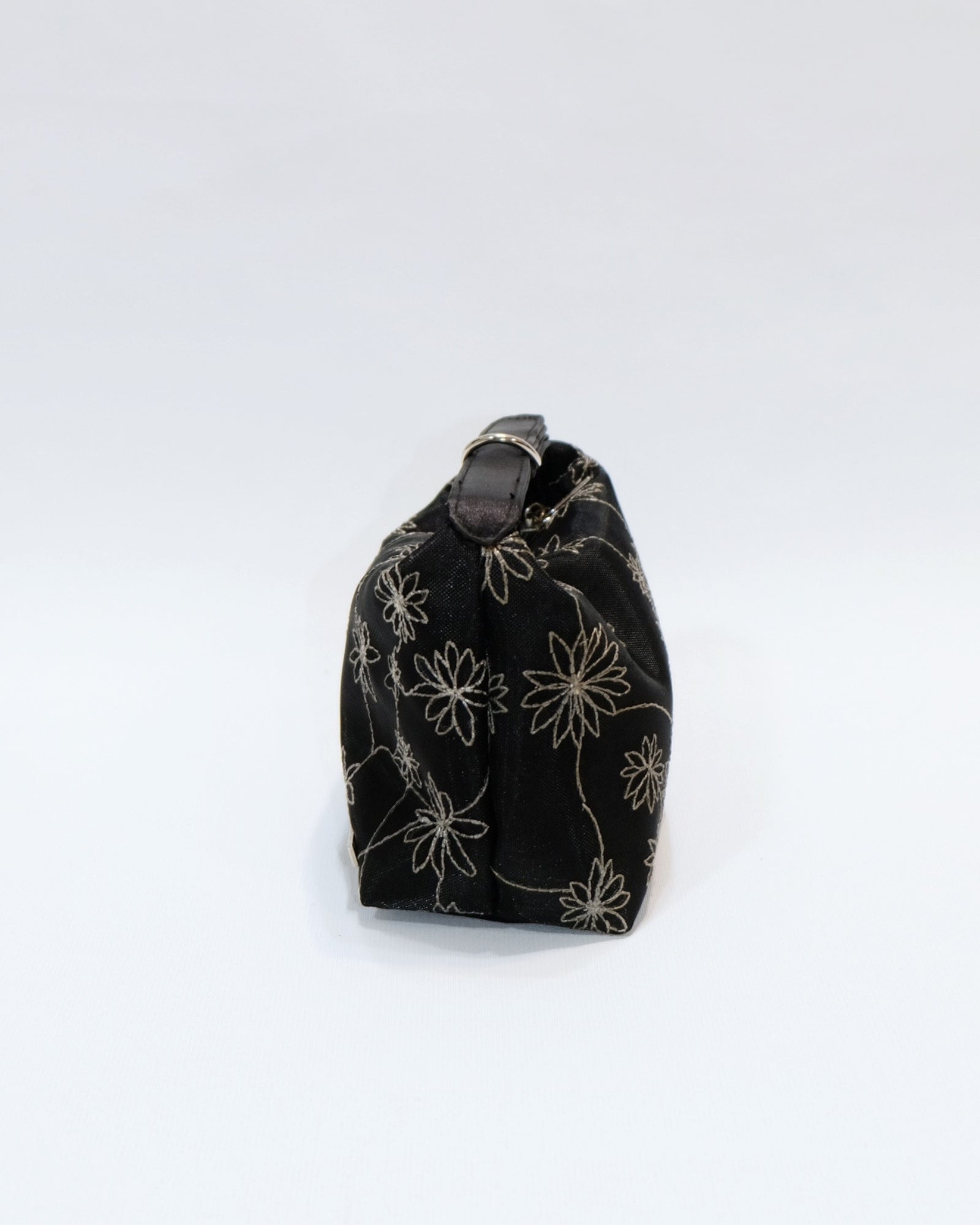 Givenchy Black Floral Embroidered Pouch