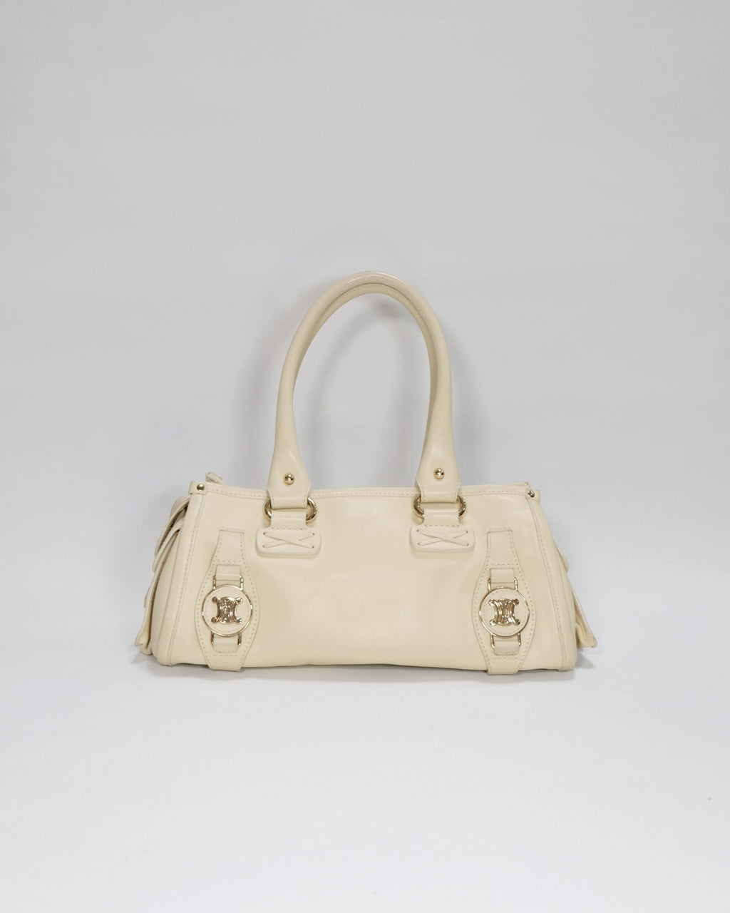 Vintage Rare Celine Ivory Triomphe Hangbag