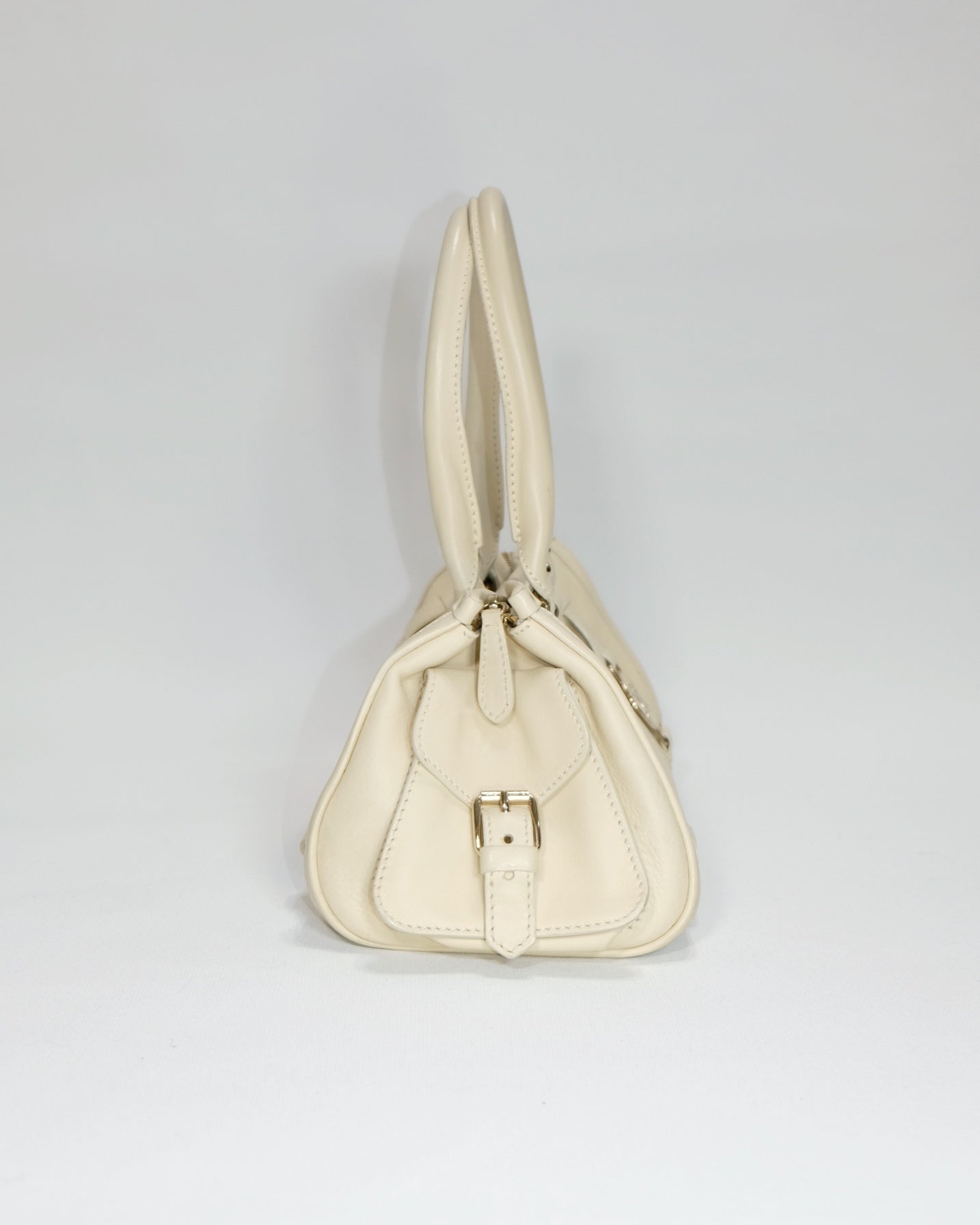Vintage Rare Celine Ivory Triomphe Hangbag