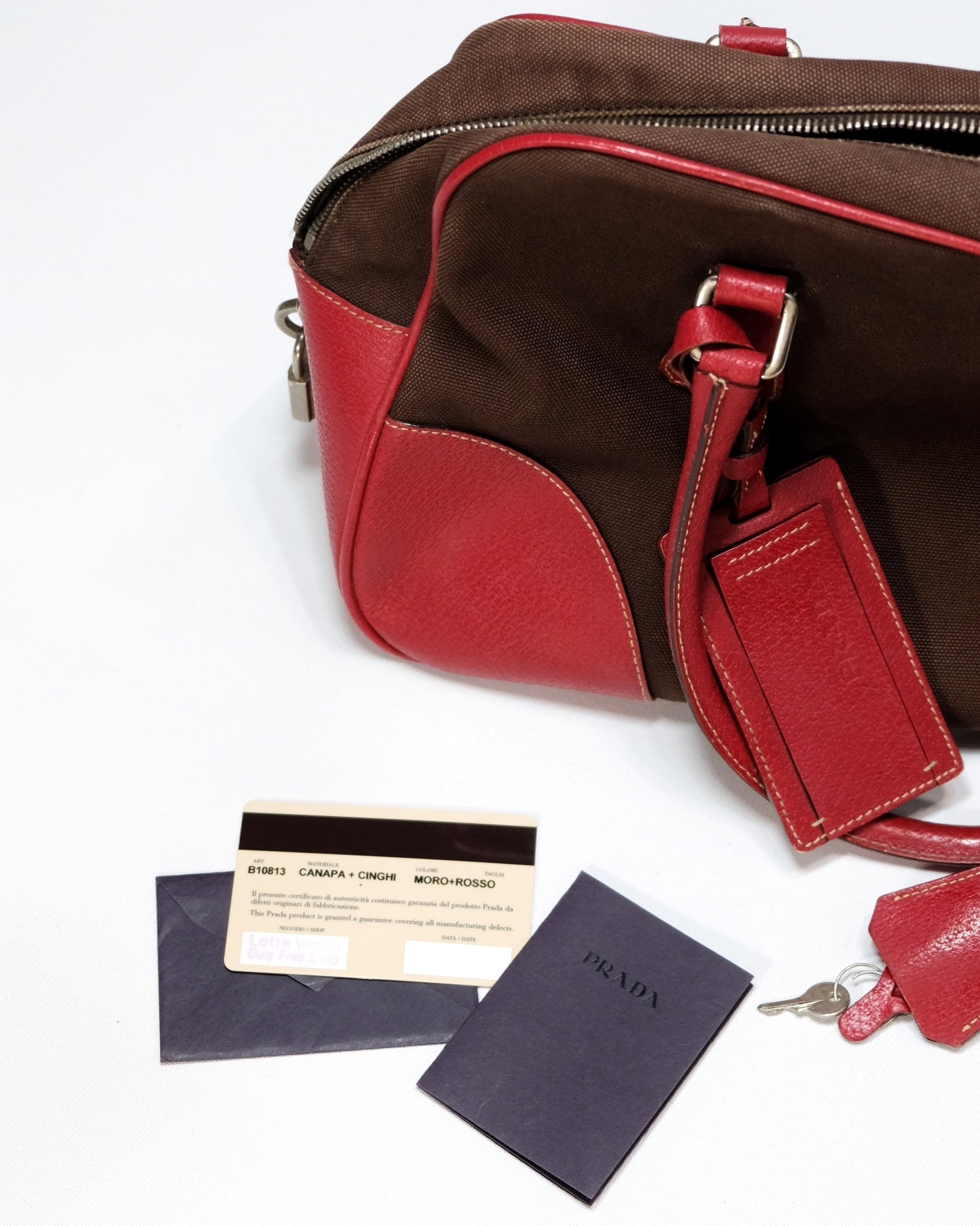Prada Red Bowling Bag