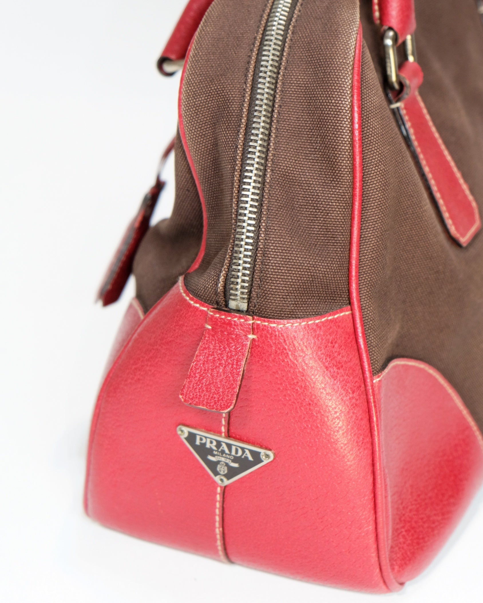 Prada Red Bowling Bag
