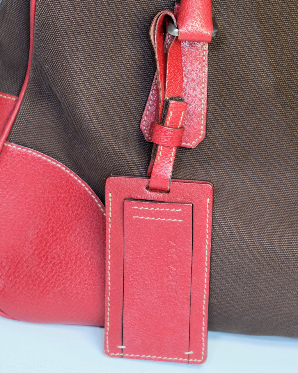 Prada Red Bowling Bag