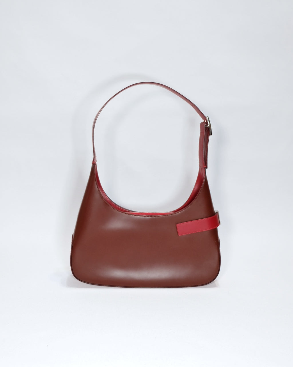Ferragamo Vintage Red Asymmetrical Hobo