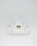 Vintage Ferragamo White Marisa Gancini Shoulder Bag
