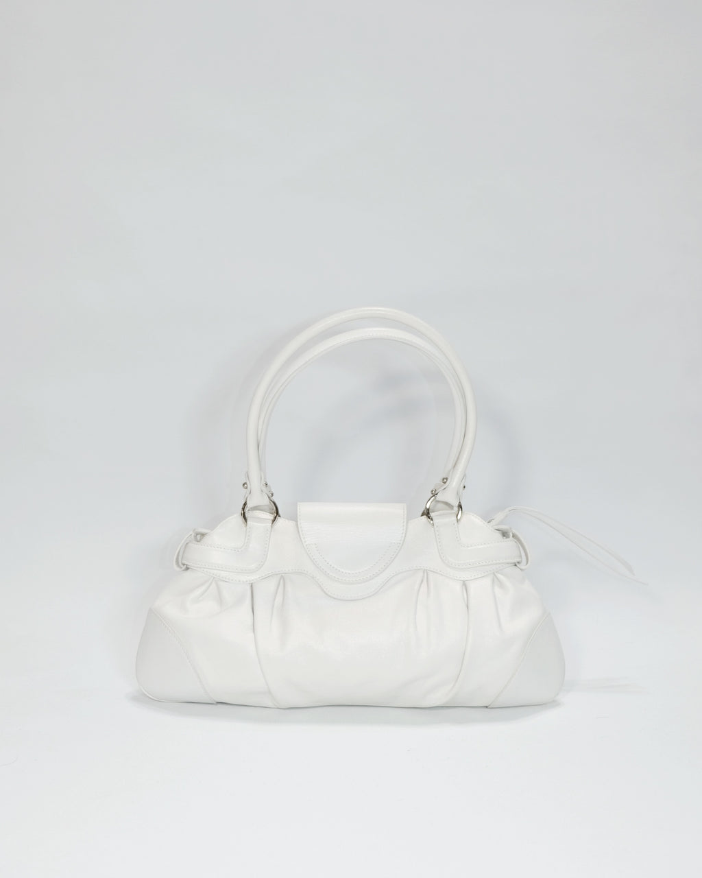 Vintage Ferragamo White Marisa Gancini Shoulder Bag