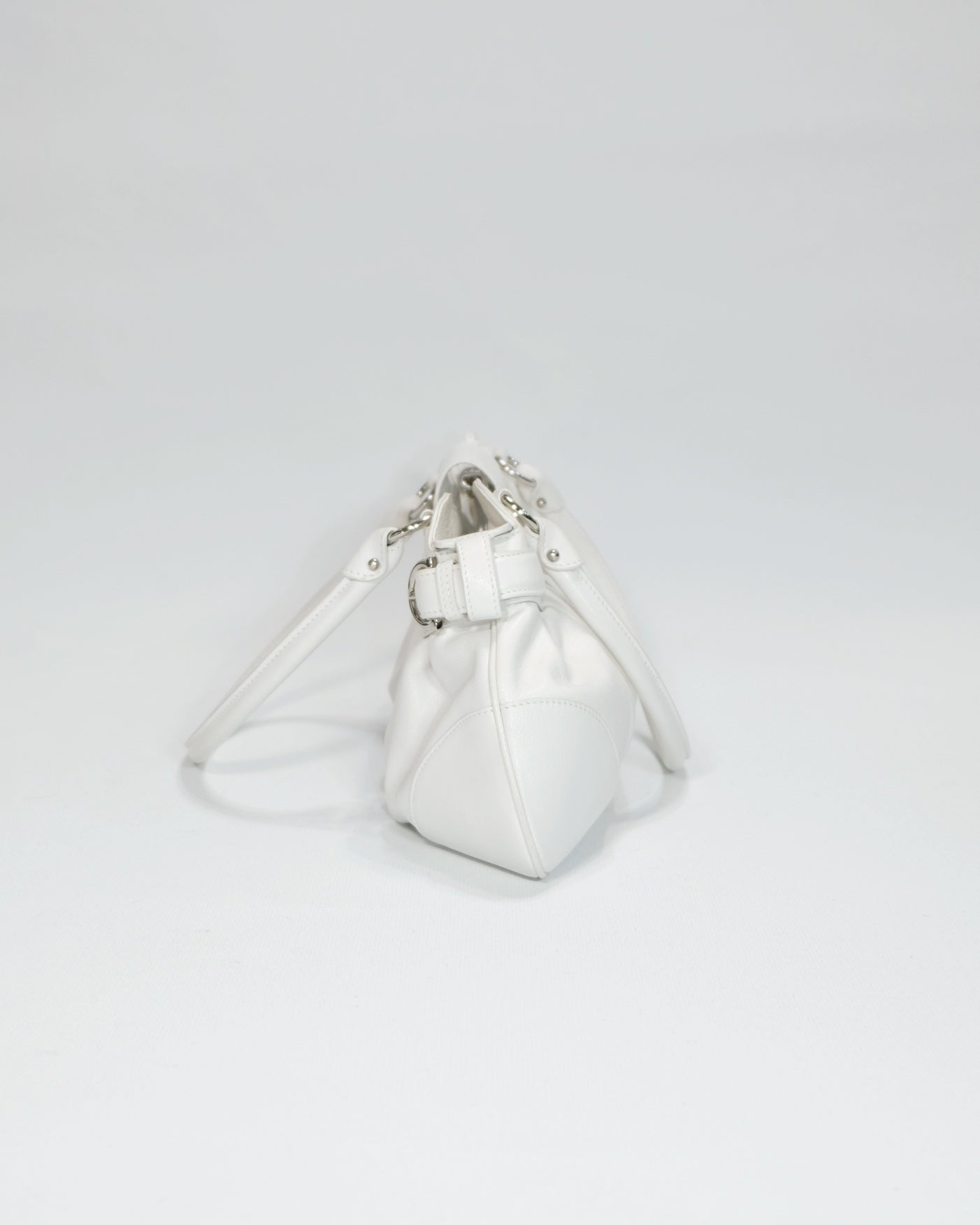 Vintage Ferragamo White Marisa Gancini Shoulder Bag