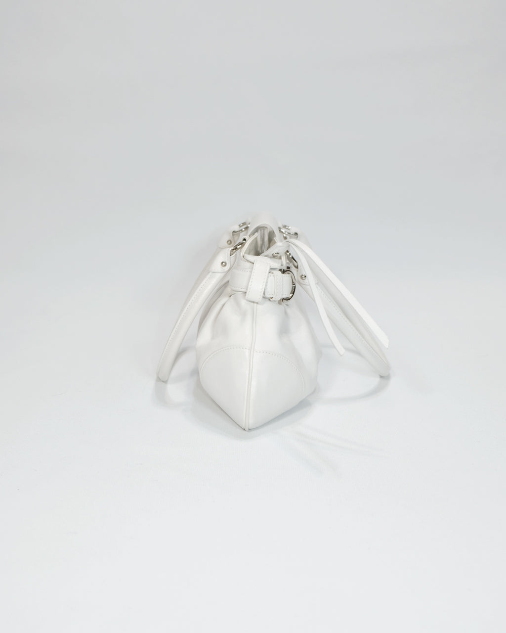 Vintage Ferragamo White Marisa Gancini Shoulder Bag