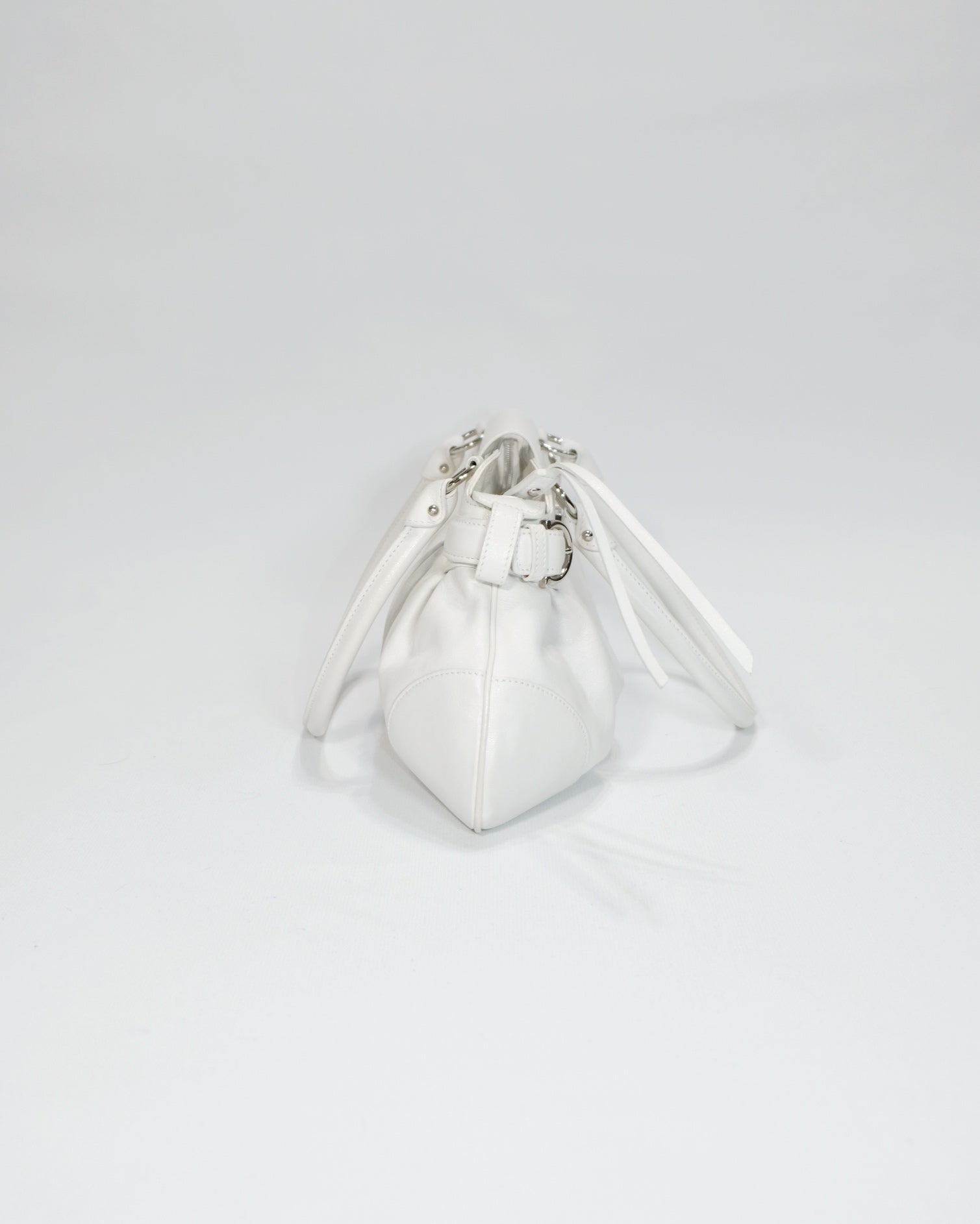 Vintage Ferragamo White Marisa Gancini Shoulder Bag