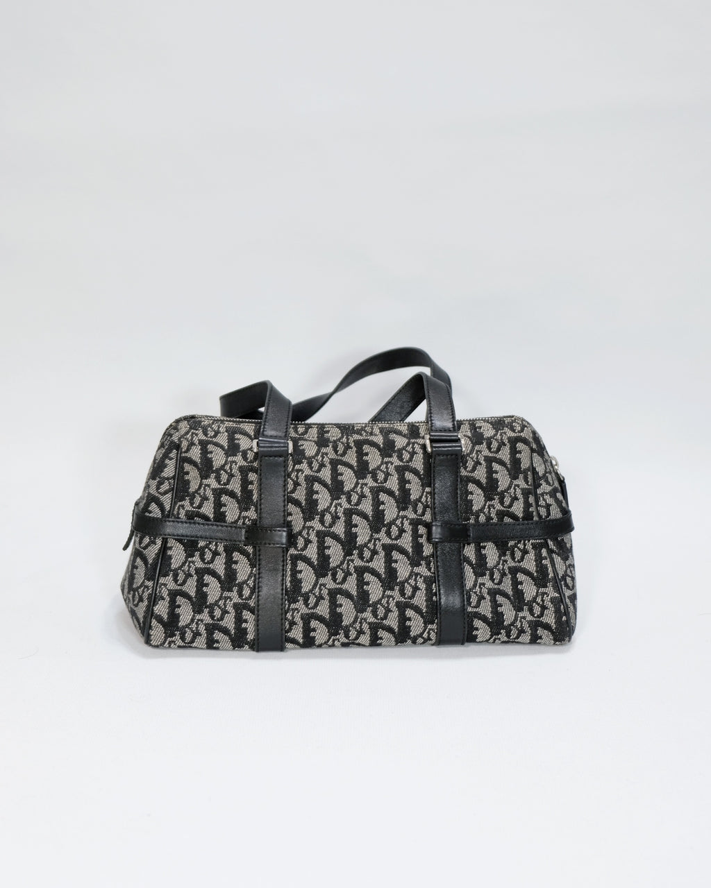 Vintage Dior Trotter Oblique Boston Handbag with Charms
