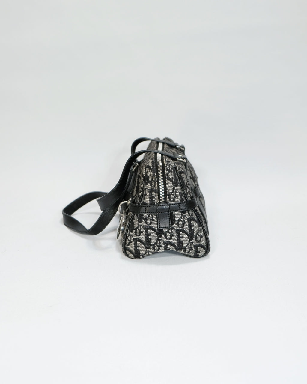 Vintage Dior Trotter Oblique Boston Handbag with Charms