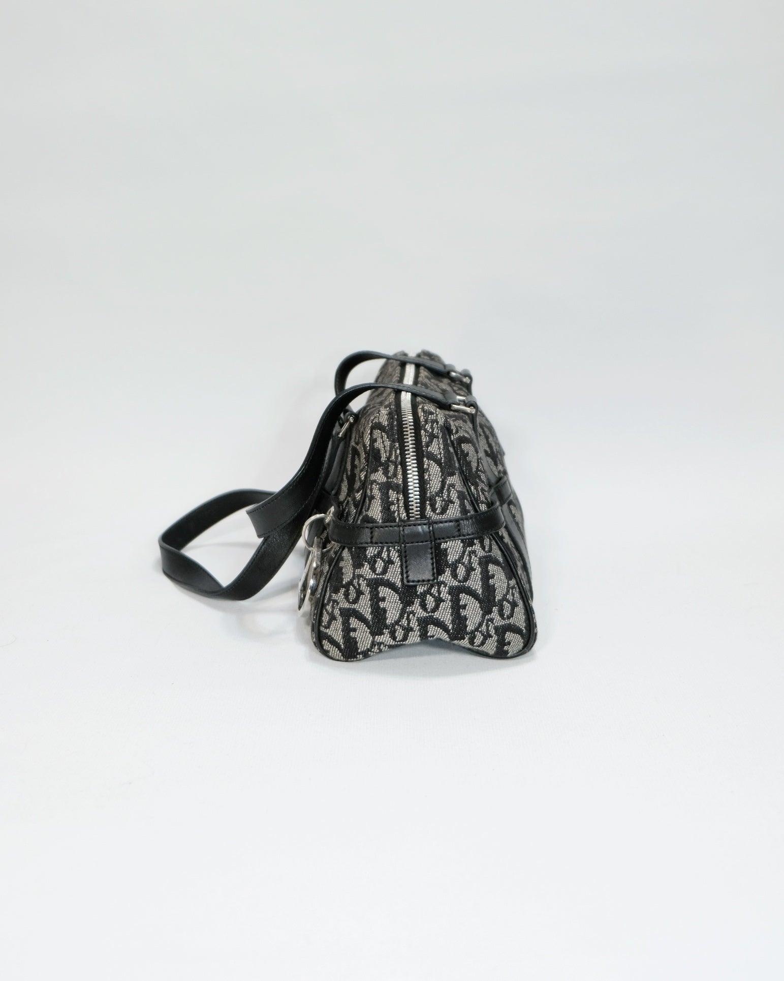 Vintage Dior Trotter Oblique Boston Handbag with Charms