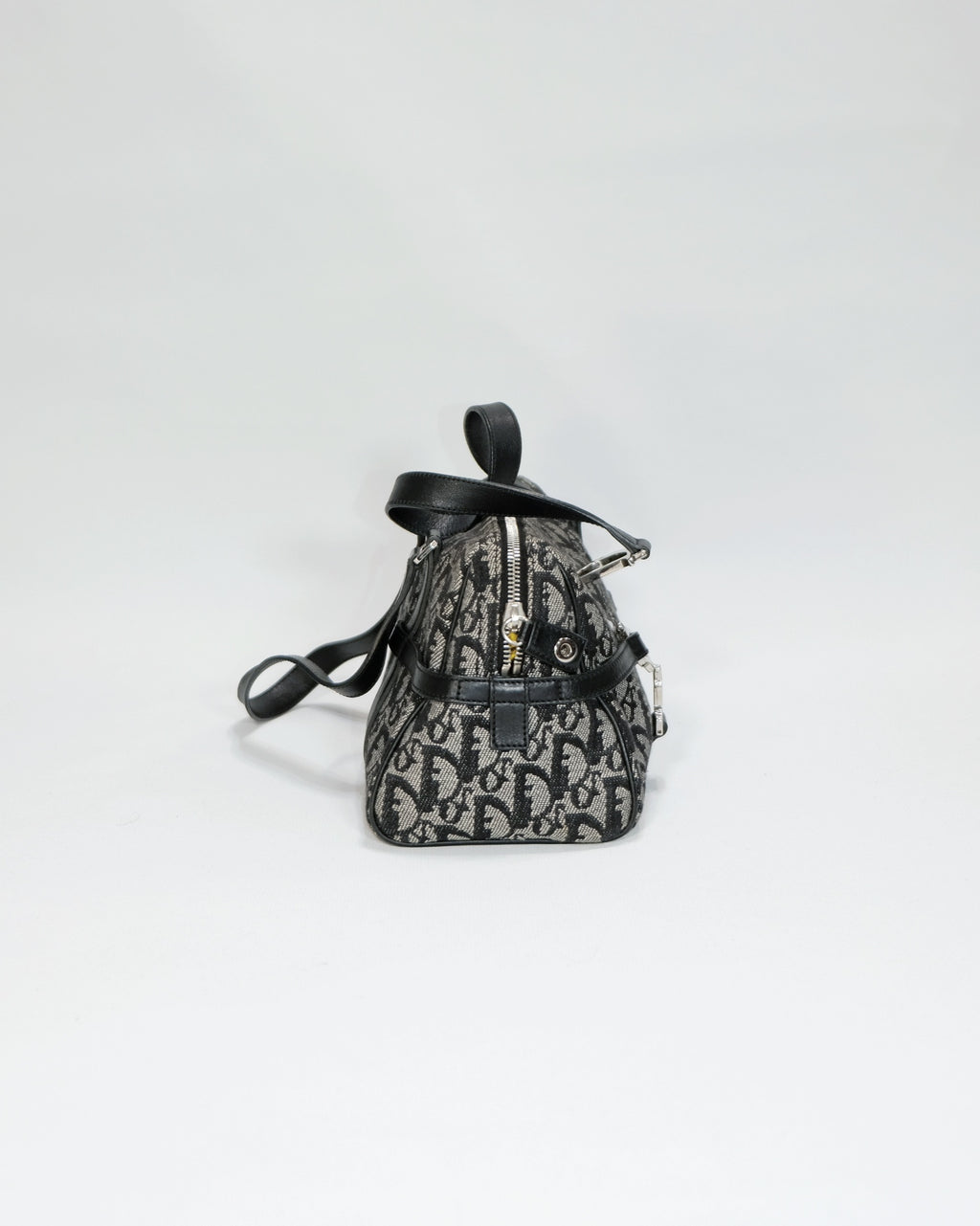 Vintage Dior Trotter Oblique Boston Handbag with Charms