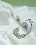 Celine Vintage Triomphe Multi-Charm Chain Bracelet in Silver 925