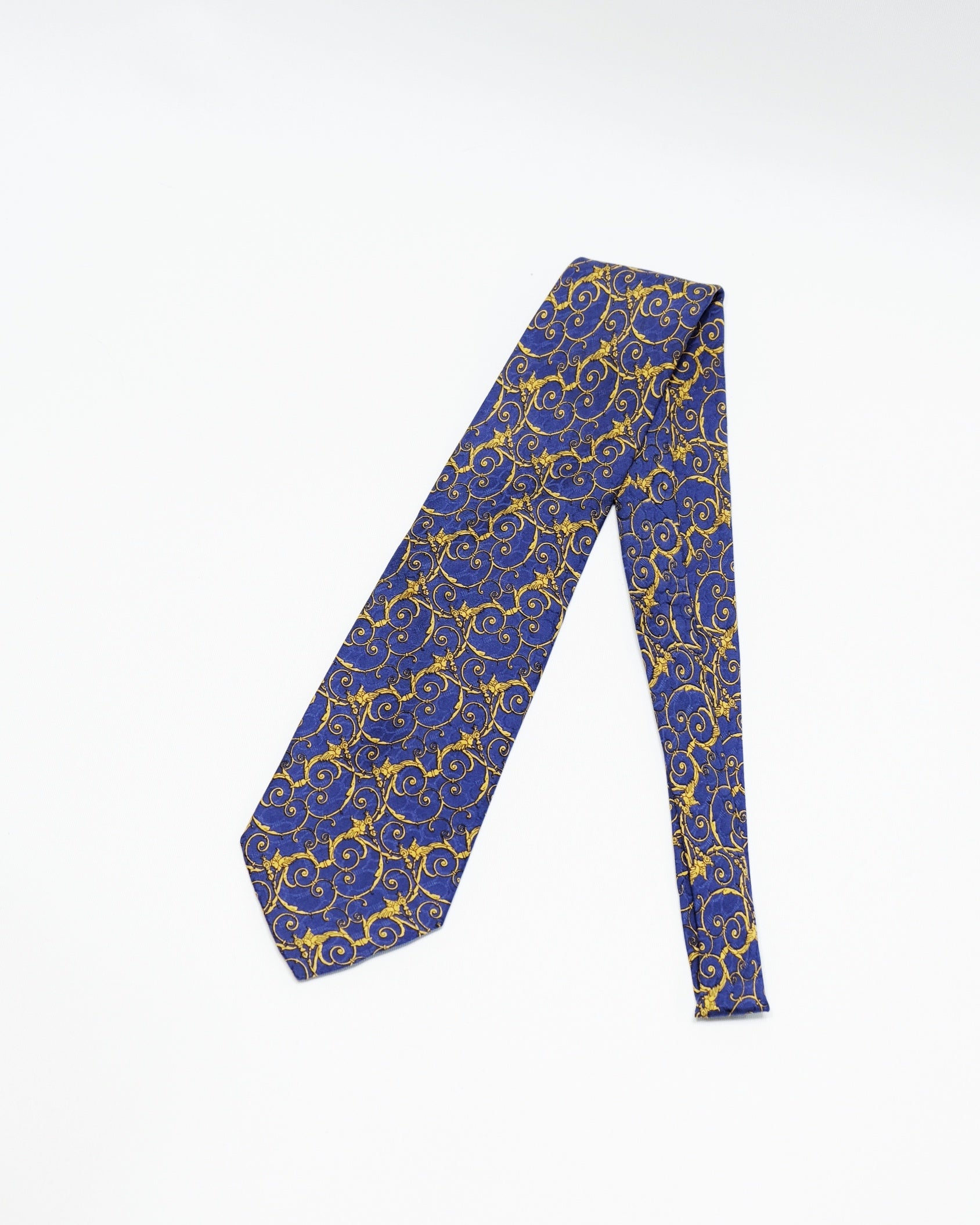 Dior Ornate Golden Vine & Arabesque Silk Tie