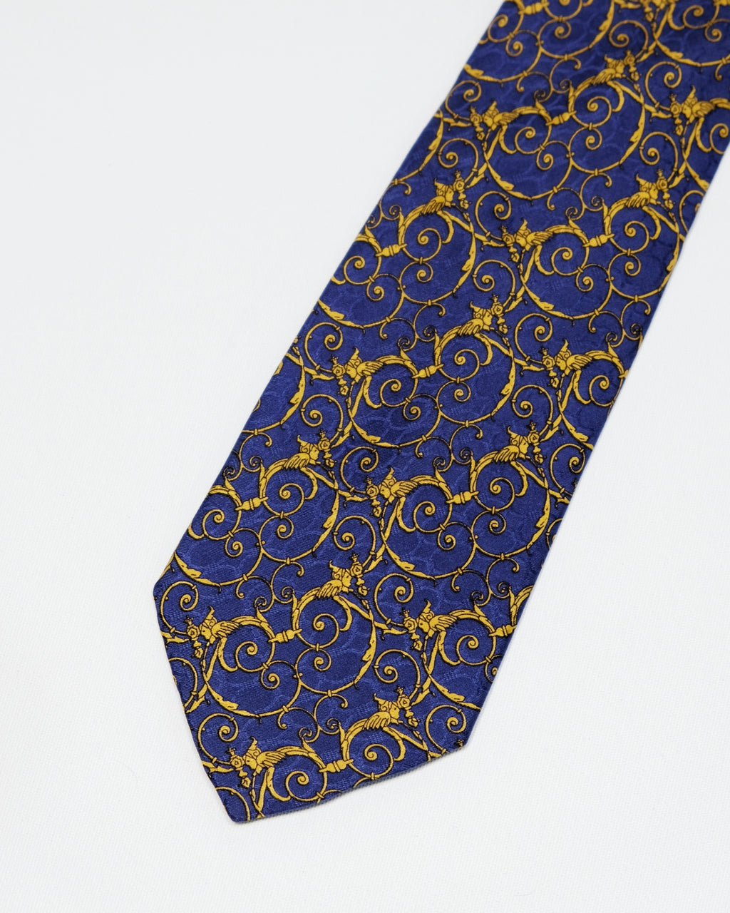 Dior Ornate Golden Vine & Arabesque Silk Tie