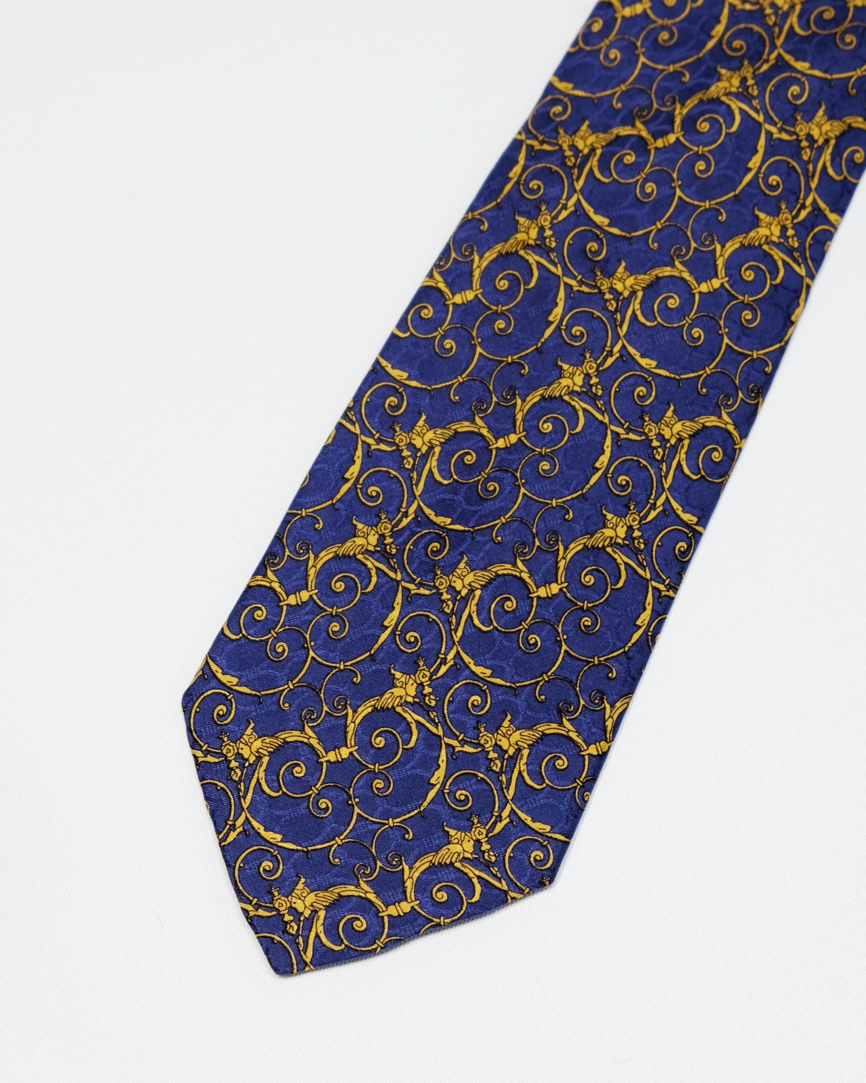 Dior Ornate Golden Vine & Arabesque Silk Tie