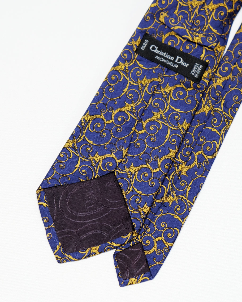 Dior Ornate Golden Vine & Arabesque Silk Tie