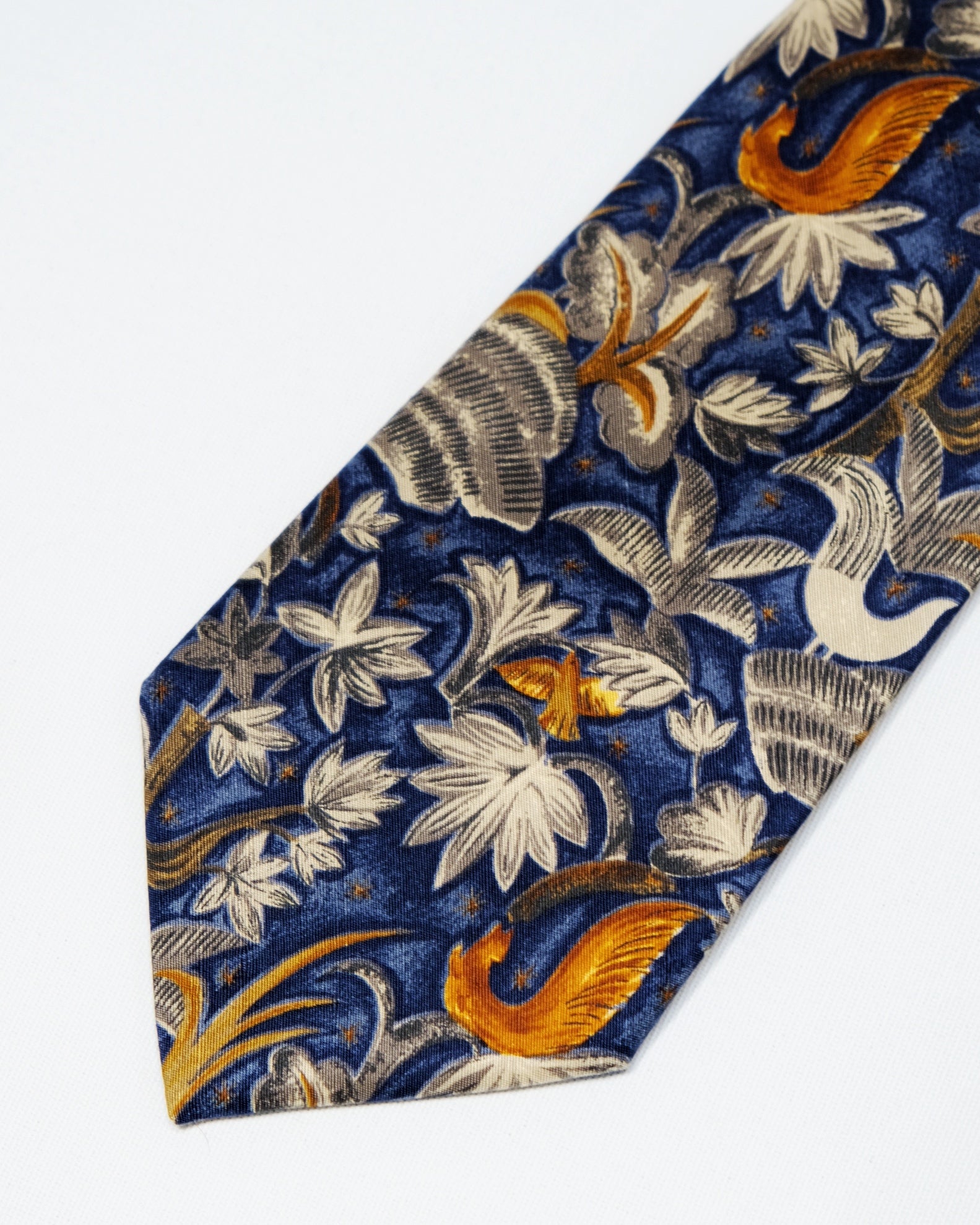 Dior Tapestry Phoenix & Floral Motif Silk Tie