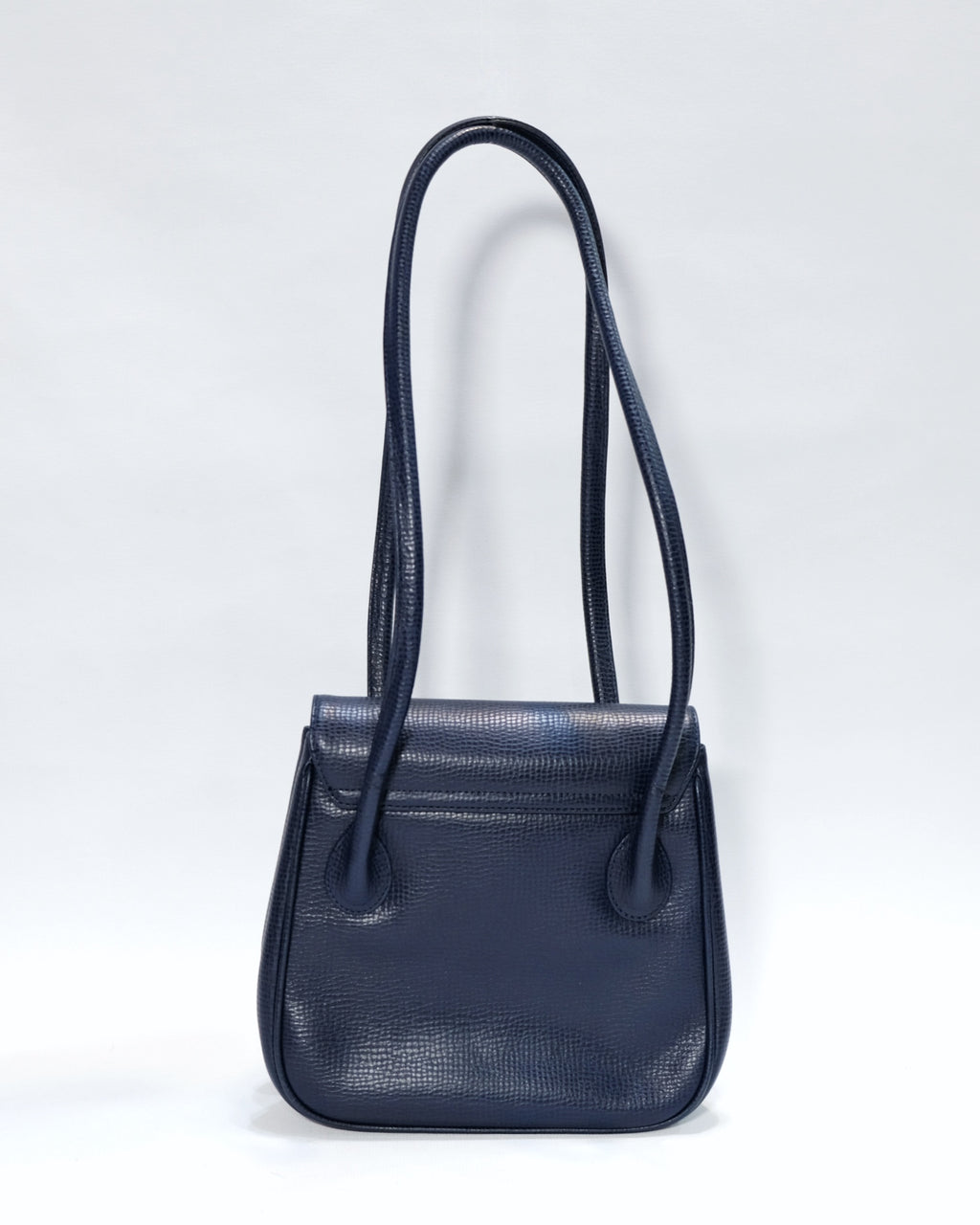 RARE Dior Navy Grained Leather Long Strap Shoulder Bag with Oval CD Emblem