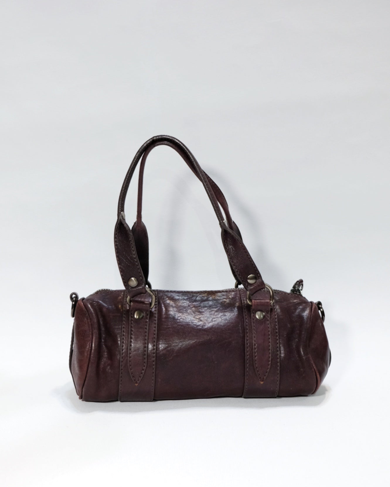 Miu Miu Copper Leather Barrel Bag By Miuccia Prada