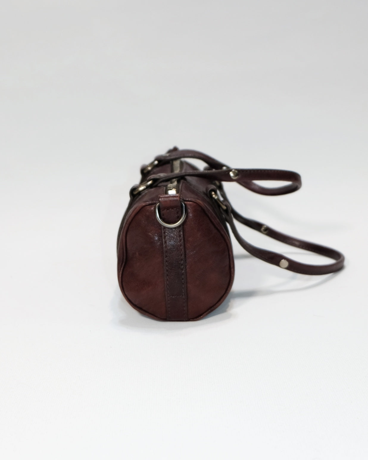 Miu Miu Copper Leather Barrel Bag By Miuccia Prada