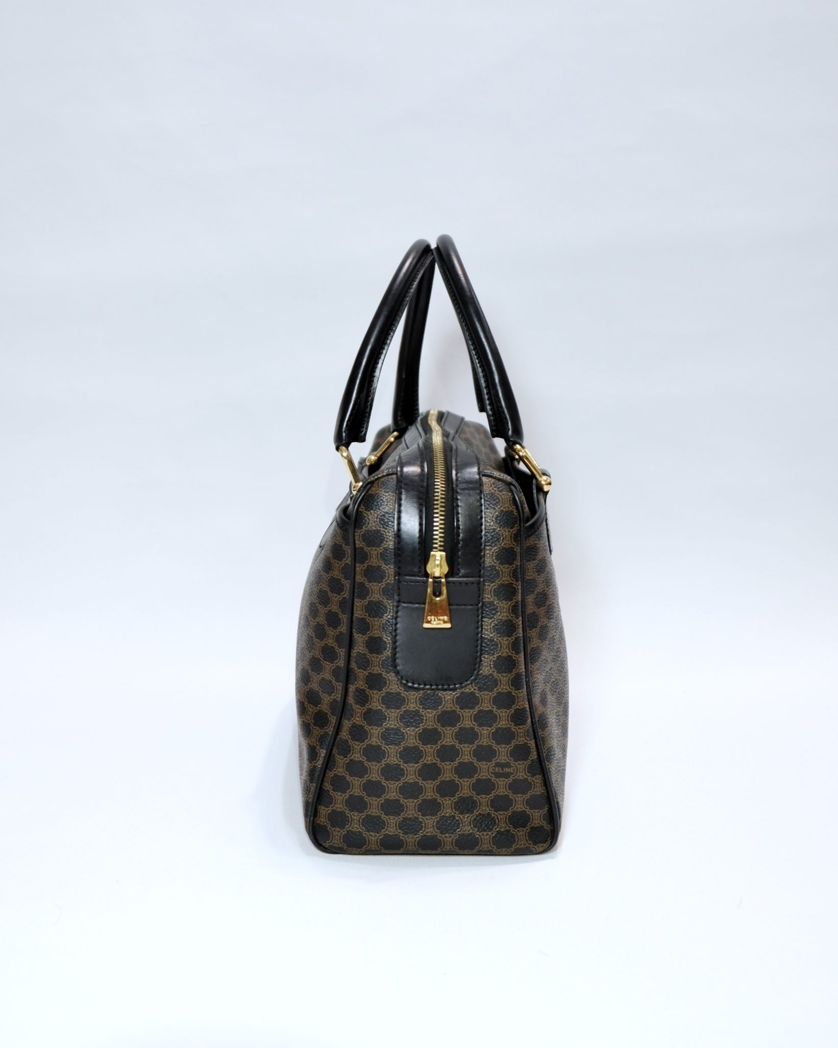 Celine Black Macadam Boston Bag