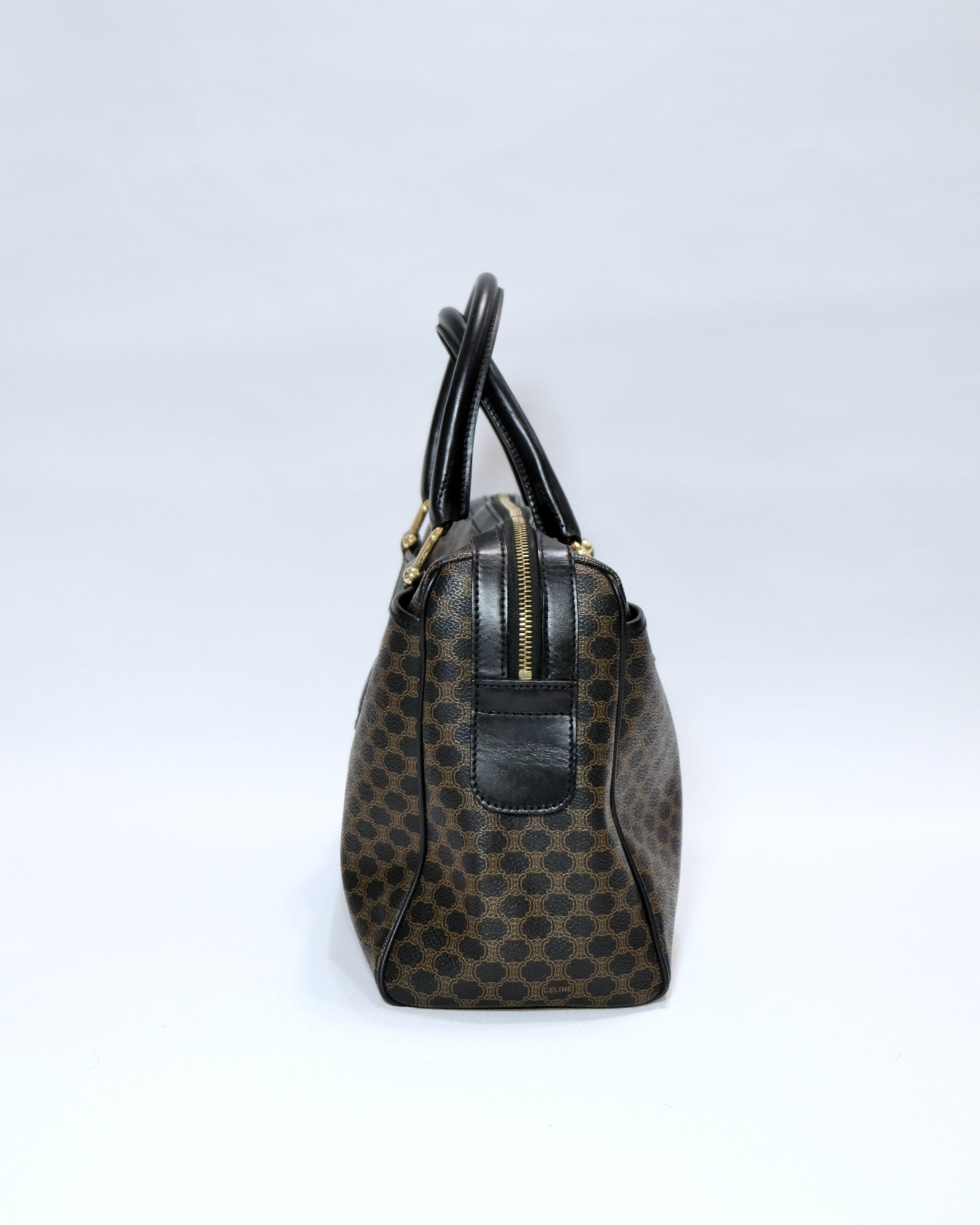 Celine Black Macadam Boston Bag