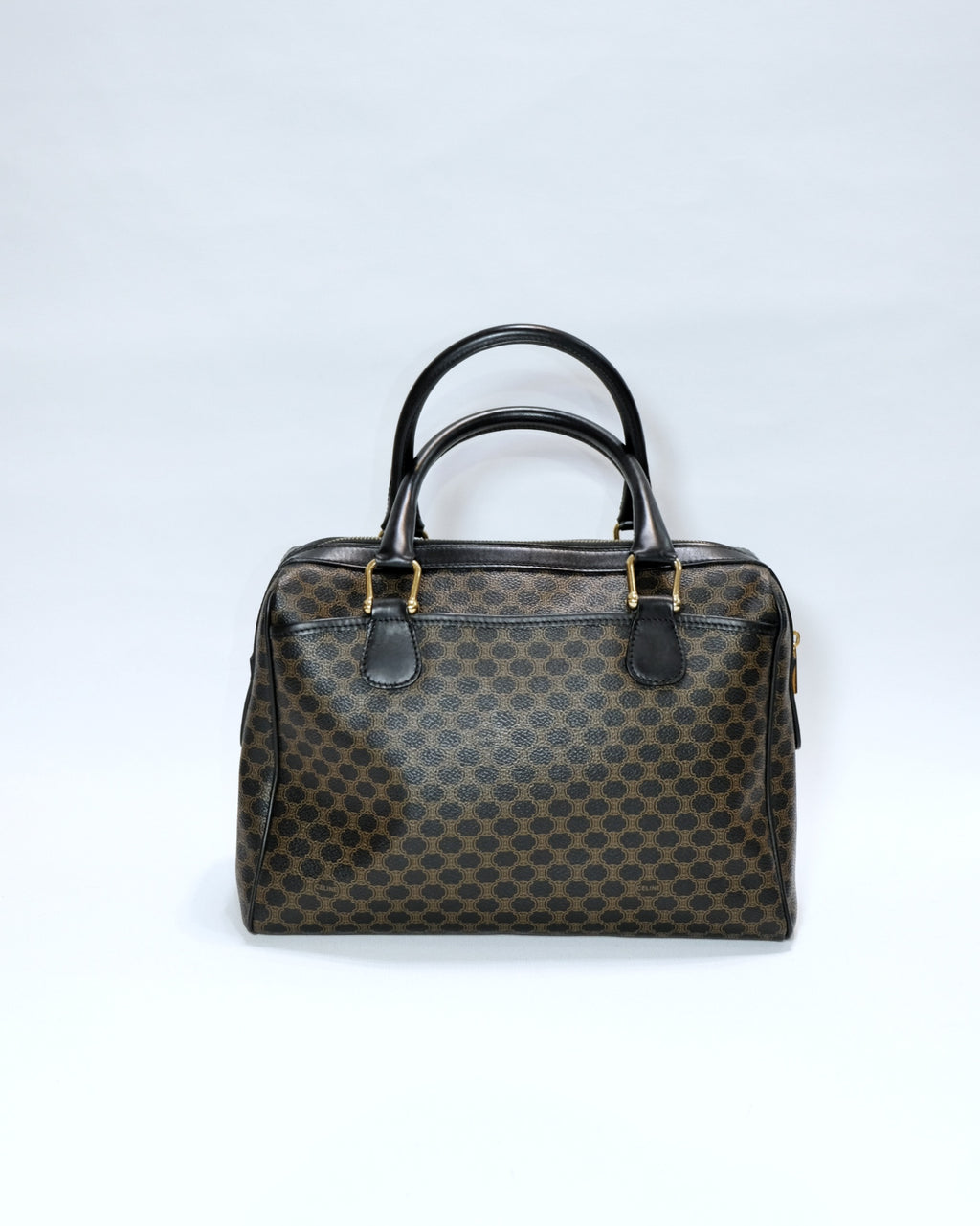 Celine Black Macadam Boston Bag