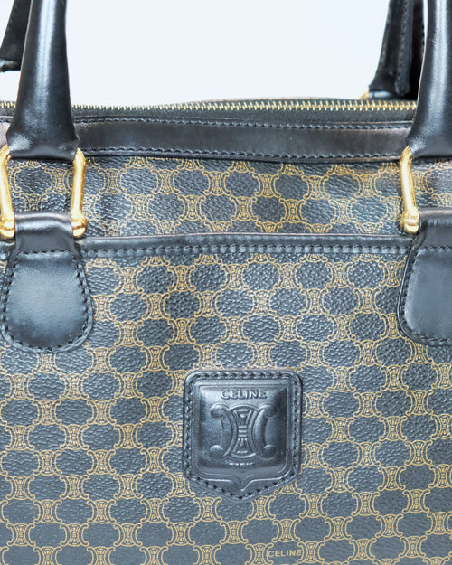 Celine Black Macadam Boston Bag