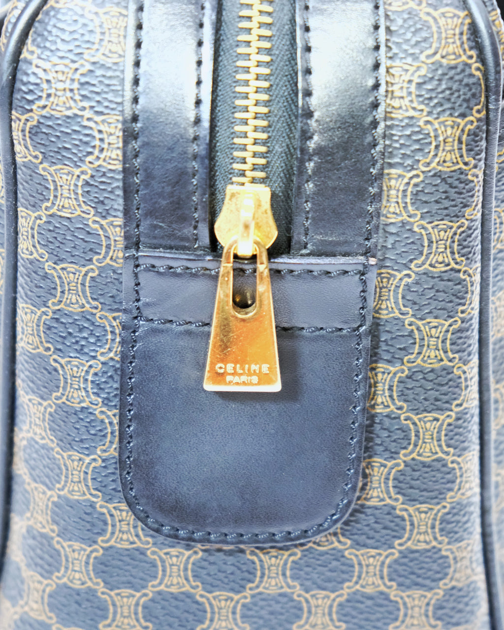 Celine Black Macadam Boston Bag