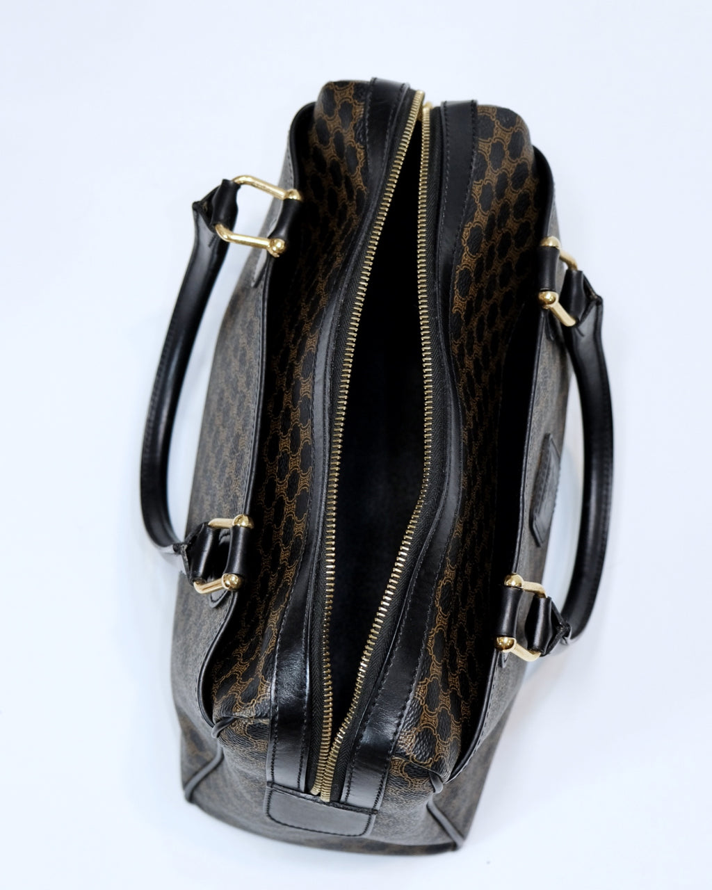 Celine Black Macadam Boston Bag