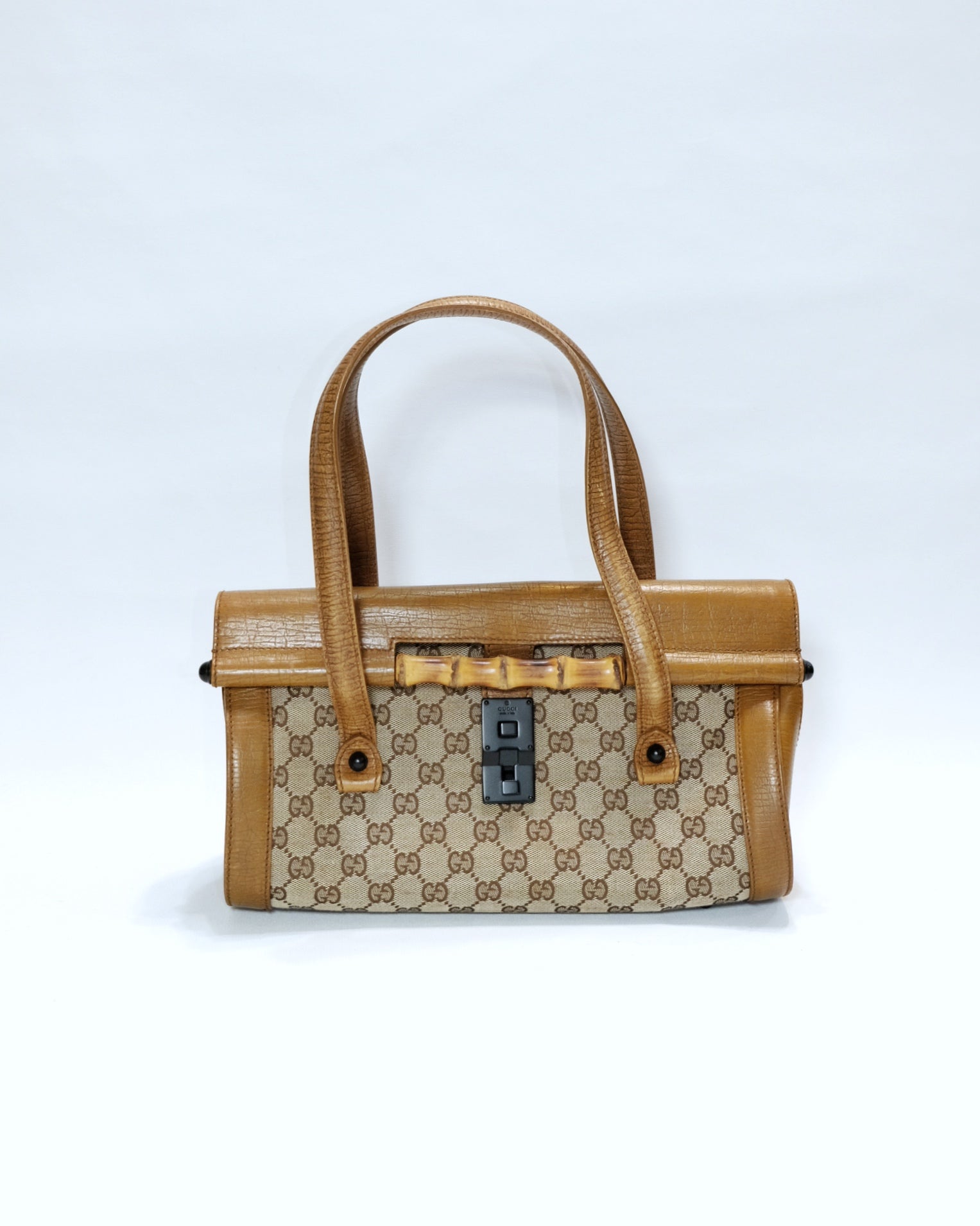 Gucci GG Canvas Bamboo Shoulder Bag By Tom Ford