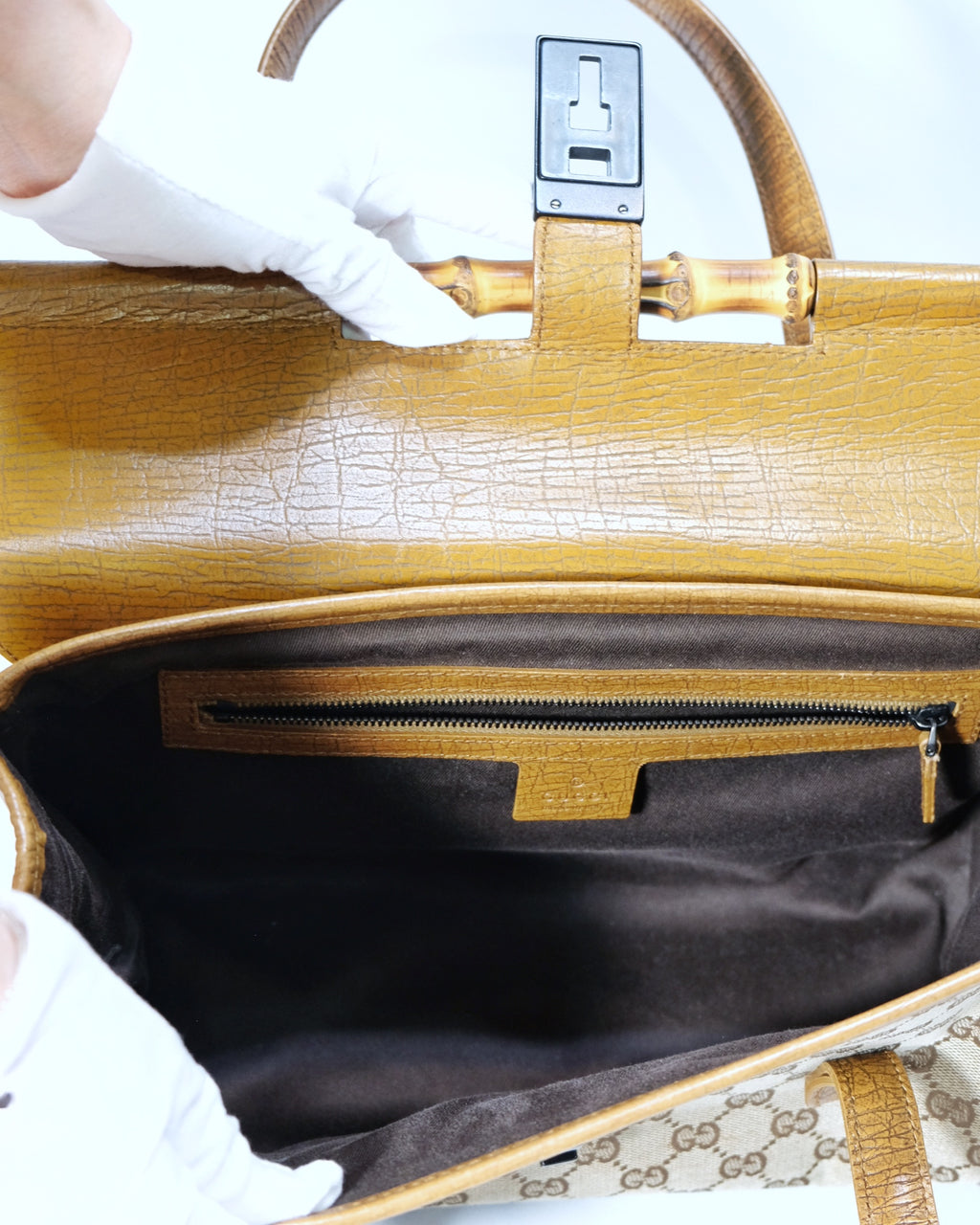 Gucci GG Canvas Bamboo Shoulder Bag By Tom Ford