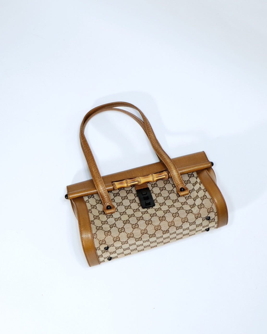 Gucci GG Canvas Bamboo Shoulder Bag By Tom Ford