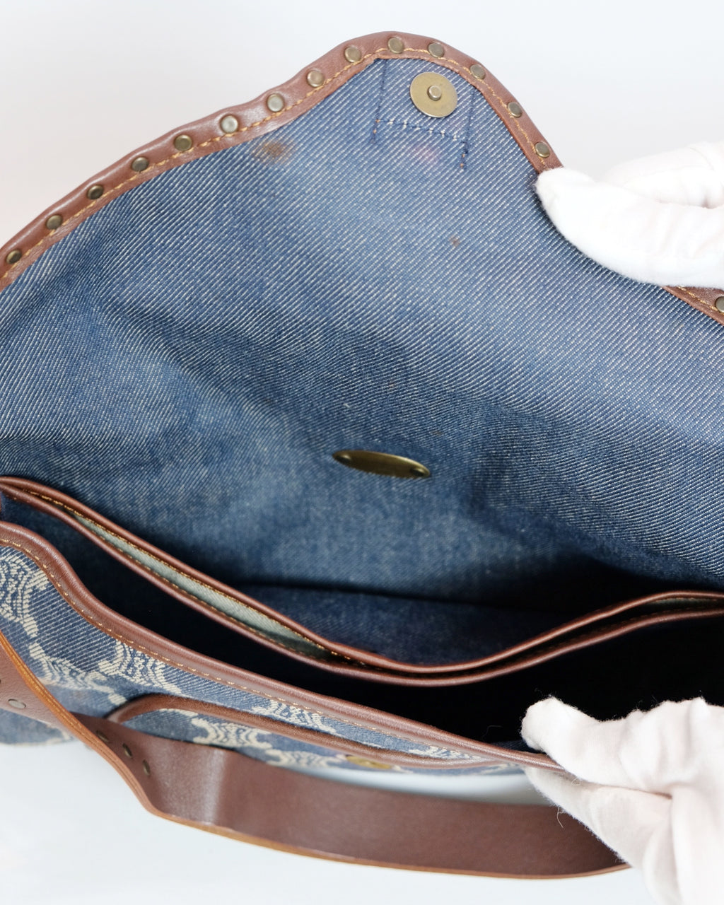 Celine Macadam Denim Poulbot Bag By Michael Kors