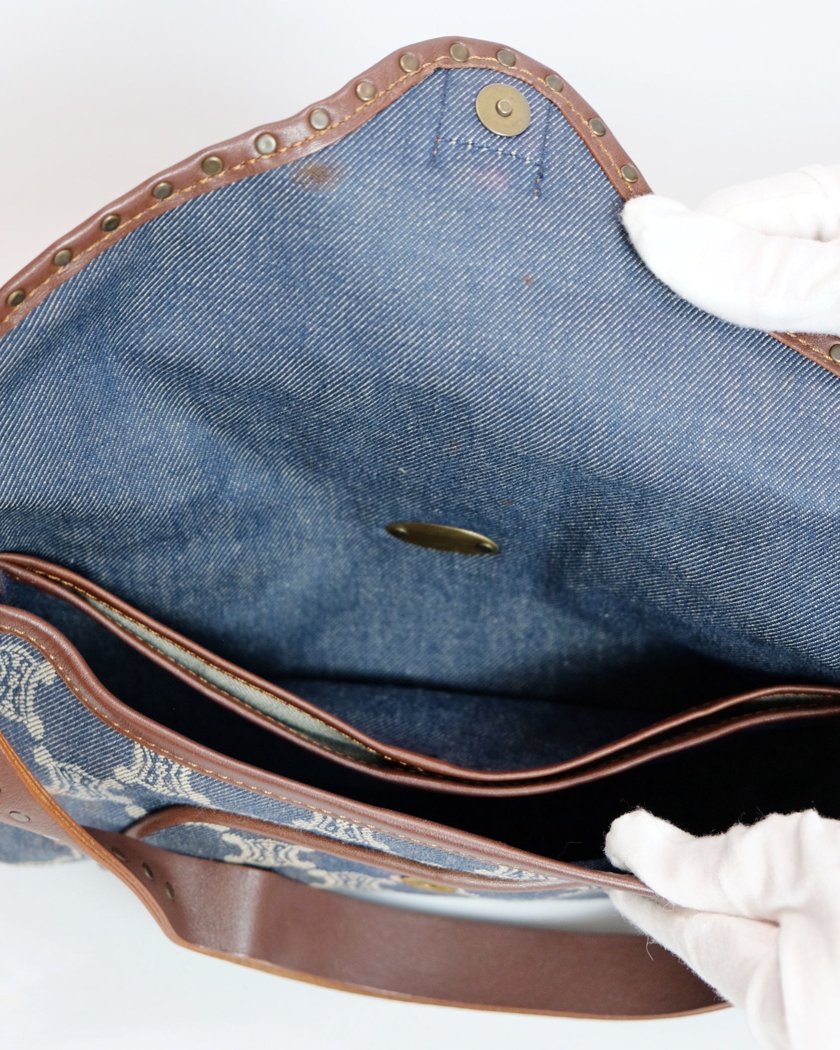 Celine Macadam Denim Poulbot Bag By Michael Kors