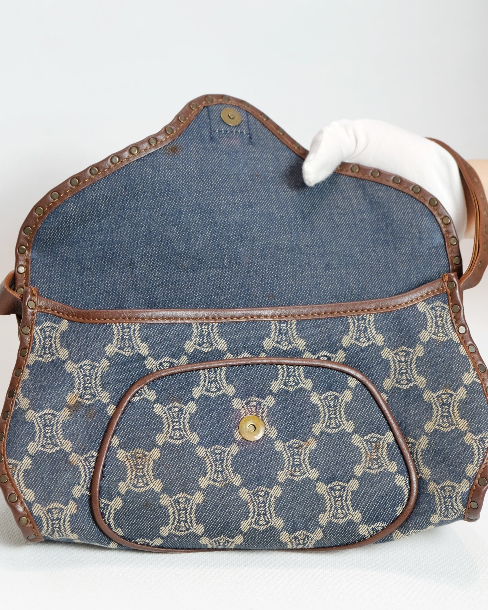 Celine Macadam Denim Poulbot Bag By Michael Kors