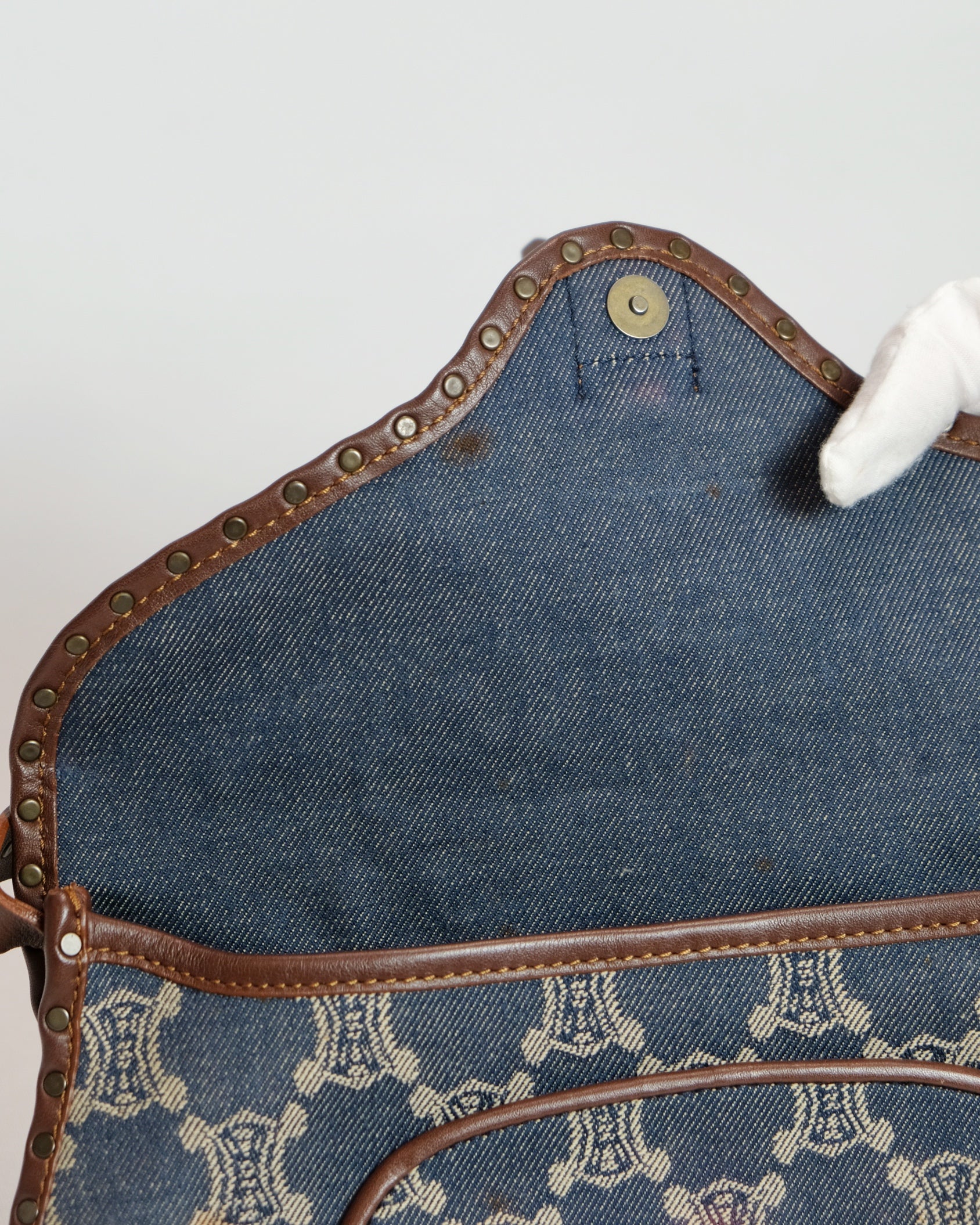 Celine Macadam Denim Poulbot Bag By Michael Kors