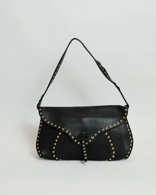 Celine Black Leather Poulbot Bag By  Michael Kors 