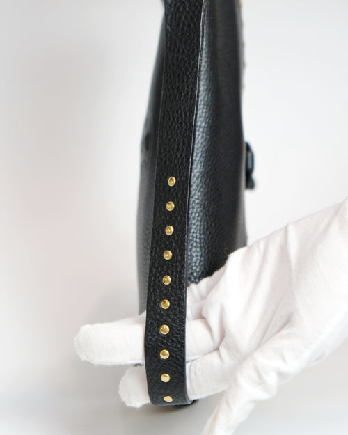 Celine Black Leather Poulbot Bag By  Michael Kors 