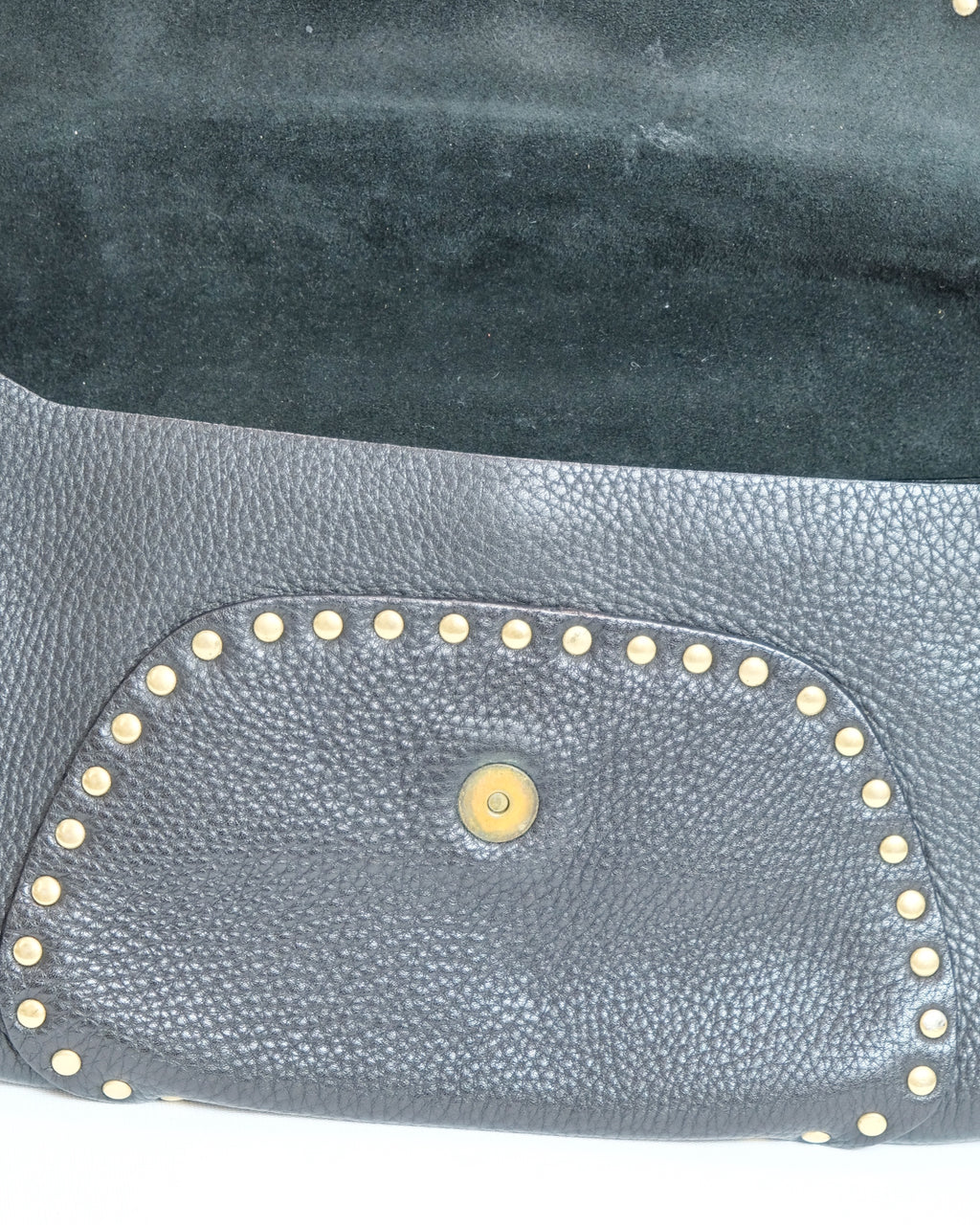 Celine Black Leather Poulbot Bag By  Michael Kors 