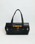 Gucci GG Canvas Bamboo Bullet Shoulder Bag By Tom Ford 1990s