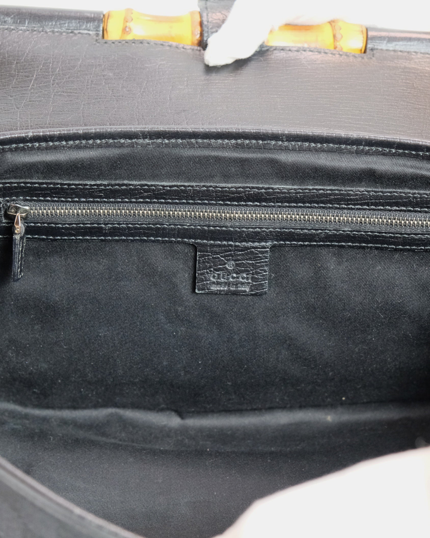 Gucci GG Canvas Bamboo Bullet Shoulder Bag By Tom Ford 1990s