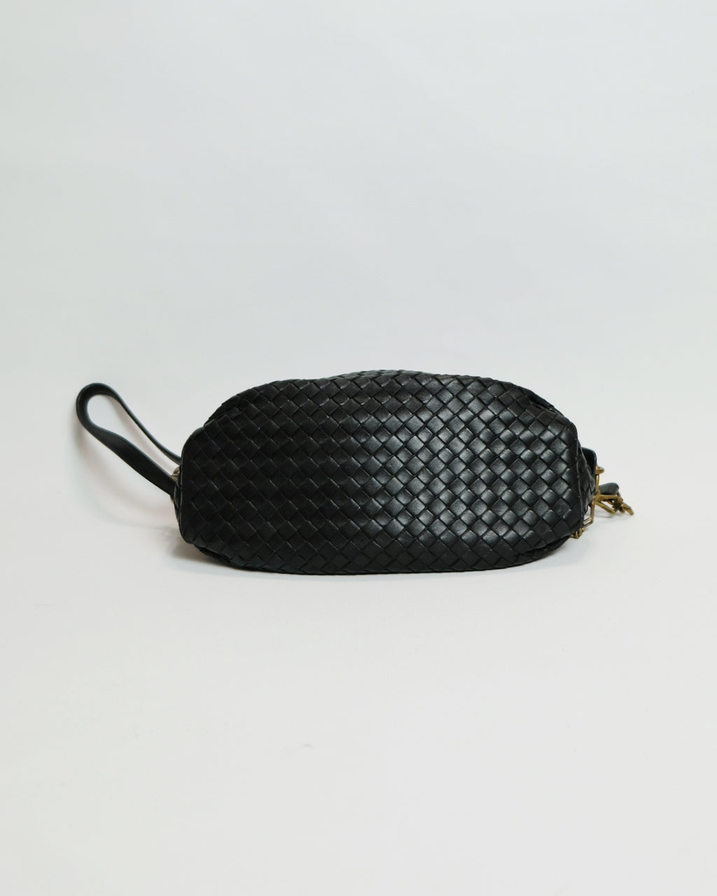 Bottega Veneta Black Intrecciato Leather Shoulder Bag Crossbody