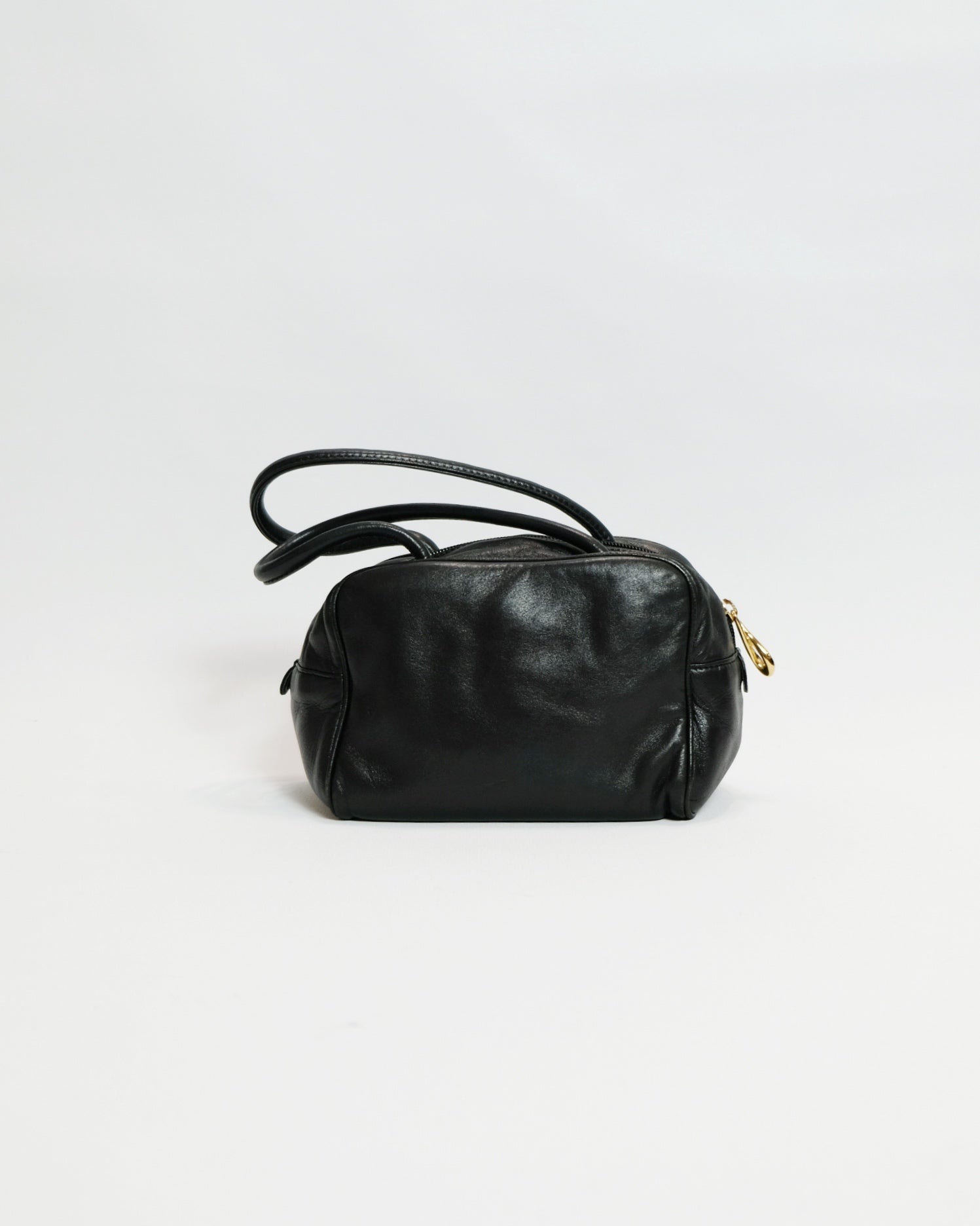 Loewe Mini Nappa Black Leather Bowling Bag